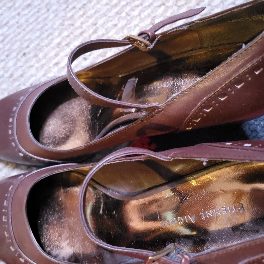 Etienne Aigner Nadine strap retro look heel size 7M - Picture 4 of 10